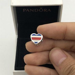 ✨🔥Pandora Costa Rica Flag Charm Exclusive Heart Bead Charm